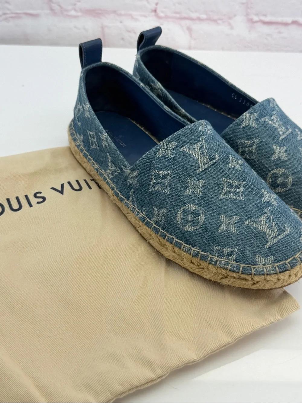 Louis Vuitton Women's Starboard Denim Espadrille Slip-Ons 36.5